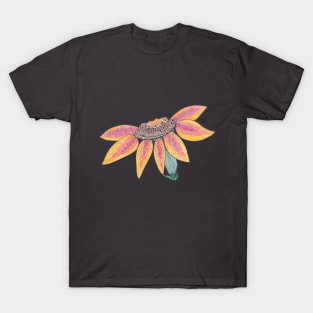 Sunflower spiral drawing T-Shirt
